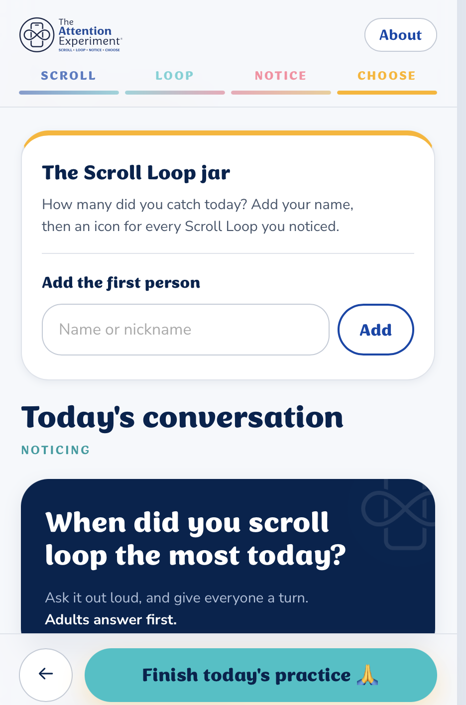 The Scroll Loop jar and today’s conversation